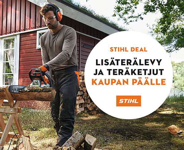 Lisäterälevy ja teräketjut kaupan päälle