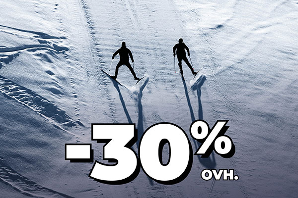 Kaikki hiihtotuotteet -30% ovh.