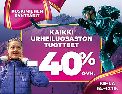 Koskimiehen synttärit ke–la 14.–17.10.2026