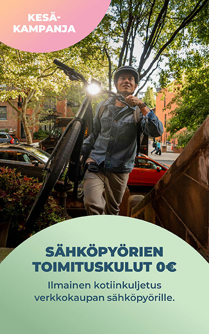 Kesäkampanja: Sähköpyöriin toimituskulut 0€